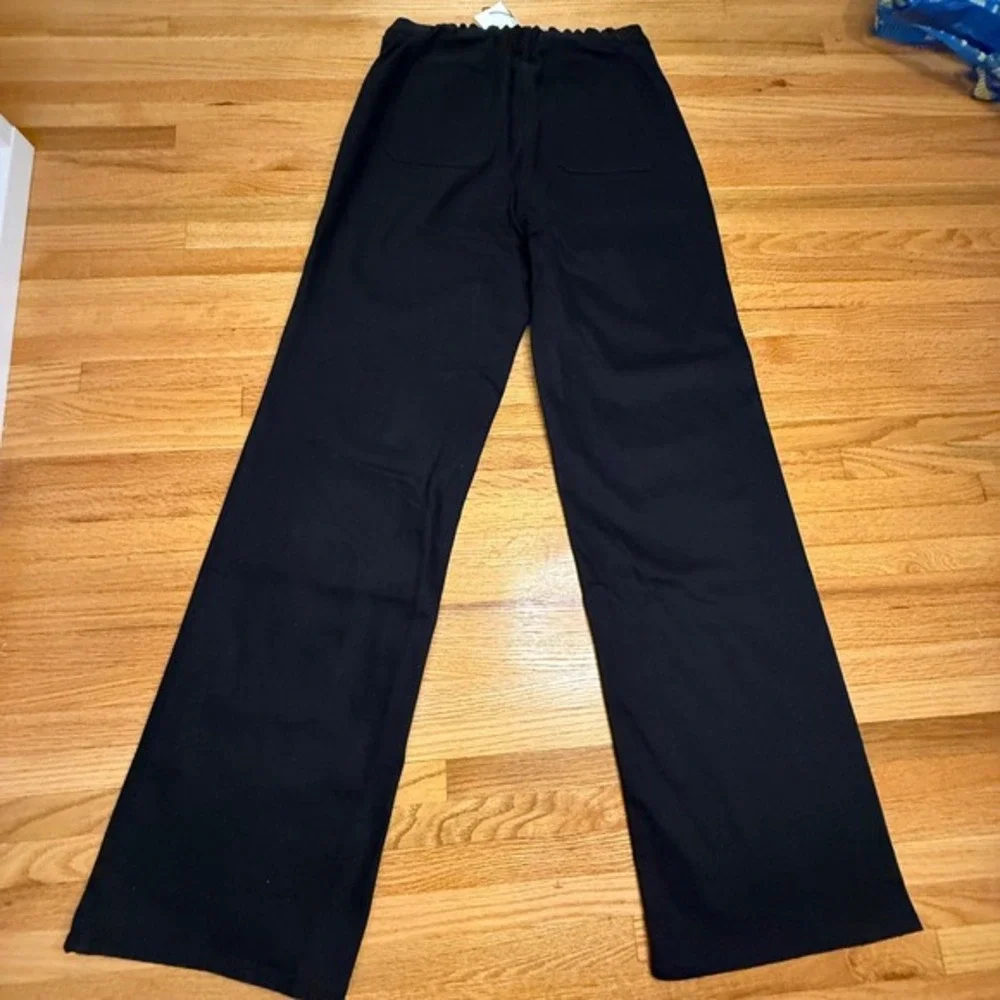 Thakoon High Waisted Wide Leg Black Denim Pants‎ Size 10 W31